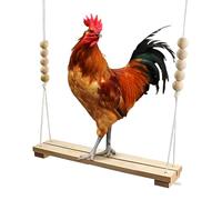 Chicken Swing - 39.5 x 7 x 110 cm Wooden Perch, Natural Bird Toy, Backyard Farm Accessories | Durable Bird Accessories for Starter Home Jungle Habitat Poultry Play Equipment