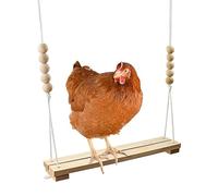 Chicken Swing and Perch - Wood Stand Coop Toy for Hens - Accessories Ladder for Poultry Run - Large Bird Parrot Hen Macaw Rooster Chick Toy