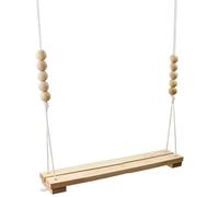 Chicken Swing, Poultry Perch, Hen Toy, Natural Wooden Bar, Easy Hanging Ropes, Backyard Coop Use, 15.55x2.76x43.31 Inches Wood, Rustic Chicken Swing, Boredom Buster