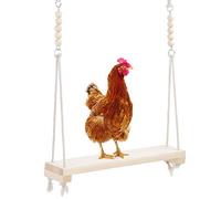 Chicken Swing Wooden Chicken Hanging Swing Toys Climbing Stand Ladder Training Toys for Hens Medium Large Bird Parrot