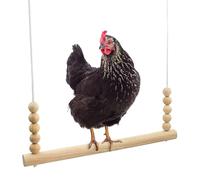 Chicken Swing, Wooden Chicken Swing Toy - Perch Ladder Stable Safe for Resting for Chickens Farm Garden