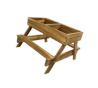 Chicken Table No Waste, Chicken Picnic Feeder Handmade Carbonized Wooden, Large DIY Feeder Kit