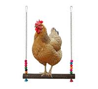 Chicken Toys for Coop Natural Wood with Bells