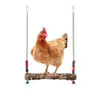 Chicken Toys for Coop Natural Wood with Bells