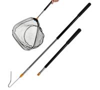 Chicken Trapper Net Telescopic Stainless Steel Accessories for Hutch | Chicken catcher with leg hooks for farm animals, sheep, goats, turkeys, geese, poultry, birds in the yard and garden and