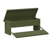 Chicken Treadle Feeder Olive Green 48.5 x 39.5 x 19 cm 5 kg | Steel build, treadle mechanism, indoor outdoor use, screwdriver assembly, dry cloth wipe