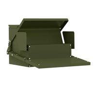Chicken Treadle Feeder Olive Green 50 x 40 x 29 cm 2 kg | Steel body,self opening pedal,indoor outdoor use,coop and backyard setup,feed waste