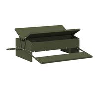 vidaXL Chicken Treadle Feeder Black 75 x 53 x 20.5 cm