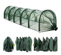 Chicken Tunnel for Poultry, Yard Outside Chicken Tunnels, Ducks, Geese and Small Pets, PVC, 300x45x45cm, Portable Expandable with Galvanised Steel Hoops for Poultry