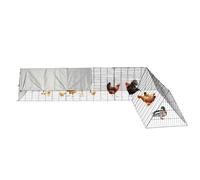 Chicken Tunnels Triangula Design 300 x 71 x 71cm, Chicken Run with Corner Frames Easy to Assemble, Chicken Coop with Waterproof and Anti-UV Cover, Hen Poultry House Cage for Chickens, Ducks, Rabbits