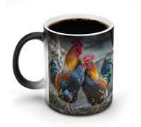 Chicken Under The Tree Color Changing Mug Heat Changing Coffee Mugs Funny Heat Activated Mug Ceramic Magic Cup Novelty Coffee Mugs 12 Oz Unique Tea Cup Birthday Gift for Women Men