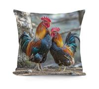 Chicken Under The Tree Cushion Cover Plush Cushion Covers Polyester Throw Pillow Case For Sofa Living Room Gifts 45X45Cm