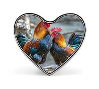 Chicken Under The Tree Lapel Pin Exquisite Fashion Brooches Personalized Buttons Badge Novelty Unique Button Pins Cute Heart Shaped Pins Metal Buttons for Backpack Hat Bag Jacket