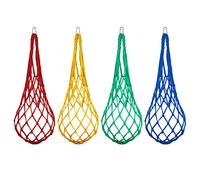 Chicken Vegetable String Bag Poultry Fruit Holder Cabbage Feeder Treat Feeding Tool With Hook For Birds 4 Pieces Cabbage Holder