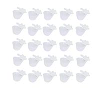 Chicken Water Bowl Poultry Drinking Cup Automatic Hanging Drinking Bowl Durable PP Plastic Farming Supplies for Chicken Quail Bird Farm Breeding White 25PCS