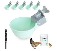 Chicken Water Cups (6 Pack), Automatic Chicken Waterer, Anti-Leak System, Holds 50% More Water, Suitable For Chicks, Chicken, Duck, Quail, Turkey