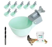 Chicken Water Cups (8 Pack), Automatic Chicken Waterer, Anti-Leak System, Holds 50% More Water, Suitable For Chicks, Chicken, Duck, Quail, Turkey