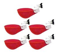 Chicken Water Cups, Chicken Drinker, 5 Piece Automatic Hens Drinker, Automatic Drinking Trough Kit for Hens, Chicken Drinker, Automatic Drinking Trough