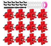 Chicken Water Feed, Chicken Watering System, Chicken Coop Water Dispenser, Large Stainless Steel Feeder, Nipple with Drill Bits with Number-Proof Water Supply System for Chicks and