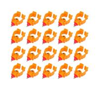 Chicken Water Feeder Orange Automatic Poultry Drinker 20pcs | Plastic, Reduces Mess from Traditional Waterers, Suitable for Quail and Bird Use, Screw Style Feed Tool