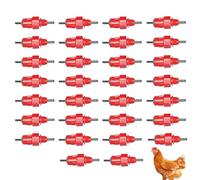 Chicken Water Nipple - Large Chicken Water Feed | Chicken Water Nozzle | 30 x Stainless Steel Automatic Food for Chicks Duck Rabbit Hutch Indoor Outdoor Winter Poultry Livestock Farm Horse Stable V