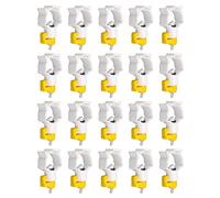 Chicken Water Nipples Automatic Drinking Nipples 20pcs Thickened Ball Valve High Strength Plastic Stainless Steel Poultry Drinking System for Chicken Duck Breeding Farms