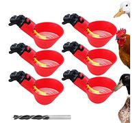 Chicken Waterer Automatic Chick Water Feeder Cups 6 Packs Chicken Coop Accessories for Duck Bird Goose Poultry Watering