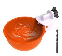 Chicken Waterer Cups 8 Pack, Automatic Chicken Water Feeder Suitable for Chicks, Duck, Goose, Turkeys, Quail, Bird, Bunny, Poultry Water Feeder Kit with Mounting Hole Opener - Orange
