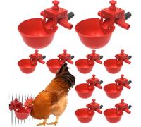 Chicken Watering Cups, Poultry Water Cups Chicken Drinker, Adjustable Drinker And Food Feeder For Chick Geese Turkey Bunny