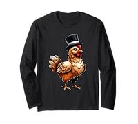 Chicken Wearing A Hat Long Sleeve T-Shirt