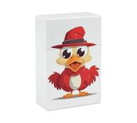 Chicken Wearing Hat Cigarette Case Anti-Squeezing Waterproof Cigarette Packing Box with Lightweight Pocket Cigarette Storage Case for Men Women Gifts