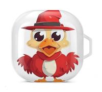 Chicken Wearing Hat Headphone Protective Case, Earphone Case For Galaxy Buds Live, Galaxy Buds Pro, Galaxy Buds2, Galaxy Buds 2 Rro Series Headphones