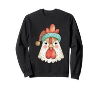 Chicken Wearing Santa Hat Funny Christmas Sweatshirt