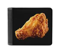 Chicken Wing Funny Wallet for Men RFID Blocking Bifold Wallet Soft Billfold with Card Slots Custom Gifts