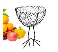 Chicken Wire Egg Baskets - 8.27 Inch Wire Egg Basket | Fresh Chicken Egg Basket | Large Capacity Stand Fruit Holder For Kids On The Farm Adults