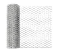 Chicken Wire Fence - 590.55 Inch Galvanized Mesh Roll | Heavy Duty Hexagonal Poultry Netting - Rust Resistant Garden Fencing for Coop Plants Compost Tree Protection