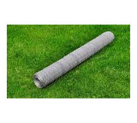 Chicken Wire Fence Galvanised Steel Silver 25x0.75 25mm Mesh 0.5mm Length25mRoll