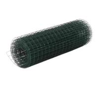 (grey, 10 x 0.5 m 12 x 12 mm) vidaXL Chicken Wire Fence Steel with PVC Coating Wire Mesh Roll Wire Fencing