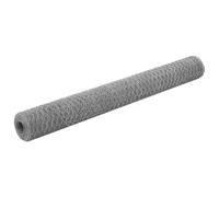 Vidaxl Chicken Wire Fence Galvanised Steel 25X1.5 M Silver