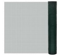 Chicken Wire Fence Green 10x1m PVC Coated Galvanised Steel 25x25mm Durable Mesh
