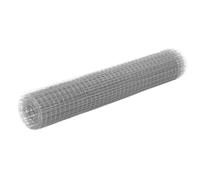 Chicken Wire Fence Grey 10x1m Galvanised HeavyDuty Steel PVC-coated 12x12mm Mesh
