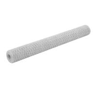 Chicken Wire Fence Silver 25x1.2m Galvanised Steel Hex Mesh Roll Rustproof 0.5mm