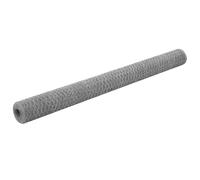 Chicken Wire Fence Silver Galvanised Steel 25x1.5m Hex Mesh 25mm 0.5mm Roll 10cm