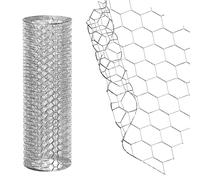 Chicken Wire Mesh 60cm x 5m, 25mm Galvanised Steel Metal Chicken Wire Netting Galvanized Hexagonal Wire Mesh Fencing Roll for Craft Projects Garden Home Decors