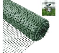 Chicken Wire Mesh,Garden Fencing Outdoor 1m x 10m, Pool Snow Dog Fence, Plastic Mesh Fence Roll with Zip Ties, Safety Temporary Chicken Fencing,for Yard Vegetable Poultry Rabbit Chicken (Green)