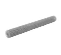 Chicken Wire Mesh Roll 10x1.5m Grey Galvanised Steel 25x25mm Square PVC CoatedR