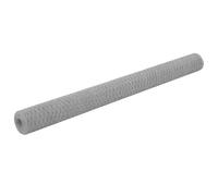 Chicken Wire Mesh Roll 25x1.5m Grey PVC Coated Steel Hex 0.7mm Durable Fence DIY