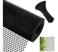 Chicken Wire Mesh Roll & Plastic Mesh Fencing- 40cm x 3m Heavy-Duty Garden Netting for Poultry Farming, Chicken Coops and Balcony Protection - Rust-Proof Wire Netting for the Garden (Black）