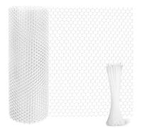 Chicken Wire Mesh Roll Plastic Mesh Fencing Chicken Wire Reusable Strong Wire Fencing Poultry Breeding Netting Garden Balcony Mesh Fencing For Home D