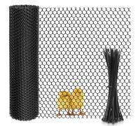 Chicken Wire Mesh Roll Plastic Mesh Fencing Poultry Breeding Netting Chicken Fencing Roll 0.3cm Hole Diameter Garden Balcony Netting (40cm×3m, Black)